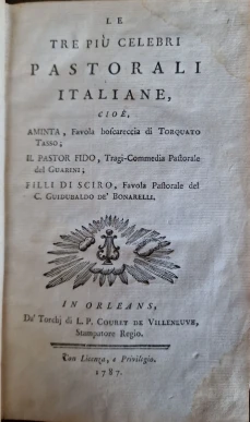 Portada libro : Le tre più celebri Pastorali Italiane.