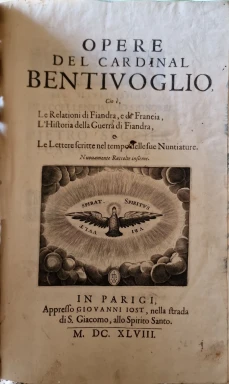 Portada libro : Opere del cardinal Bentivoglio