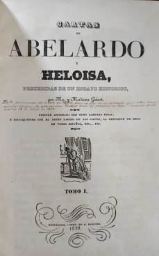 Portada libro : Cartas de Abelardo y Eloisa, precedidas de un ensayo historico.
