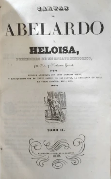 Portada libro : Cartas de Abelardo y Eloisa, precedidas de un ensayo historico.