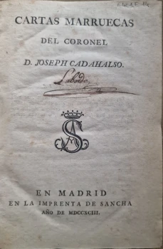 Portada libro : Cartas marruecas