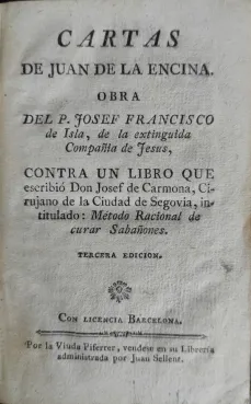 Portada libro : Cartas de Juan de la Encina
