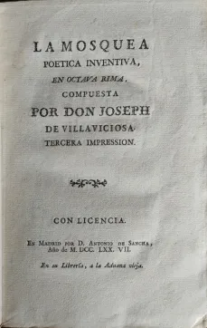 Portada libro : La mosquea : poética invectiva, en octava rima