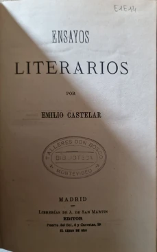 Portada libro : Ensayos Literarios