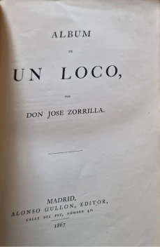 Portada libro : Álbum de un loco.