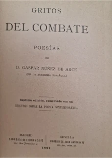 Portada libro : Gritos del Combate.