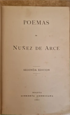 Portada libro : Poemas de Nuñez de Arce