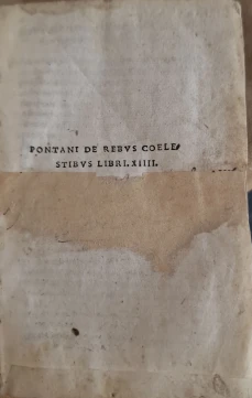 Portada libro : De Rebus Coelestibus Libri XIIII