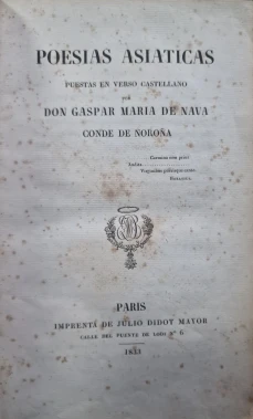 Portada libro : Poesías asiáticas