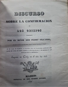 Portada libro : Discurso sobre la confirmacion de los obispos