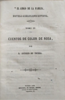 Portada libro : Cuentos de color de rosa.