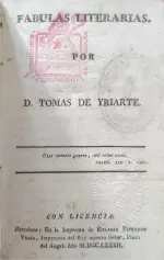 Portada Libro : Fábulas literarias. Por D. Tomas de Yriarte