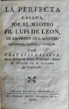 Portada libro : La perfecta casada