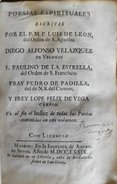 Portada libro : Poesias espirituales