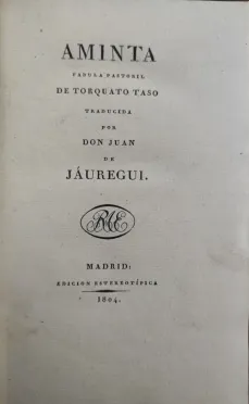 Portada libro : Aminta