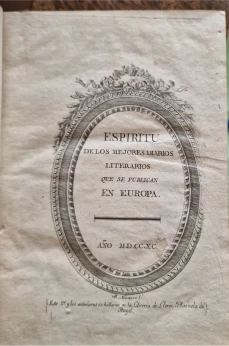 Portada libro : Espíritu de los mejores diarios literarios que se publican en Europa.