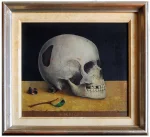 Obra: Calavera, conchas de caracol y rama